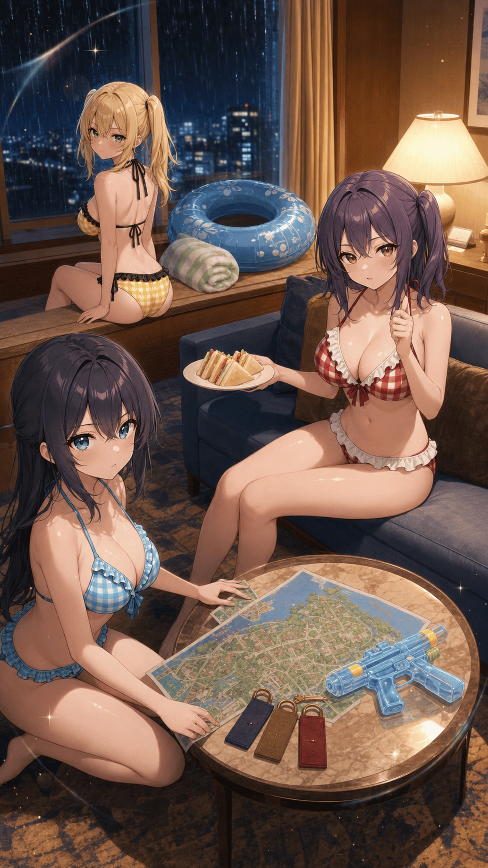 最終便を逃した三人のスイート